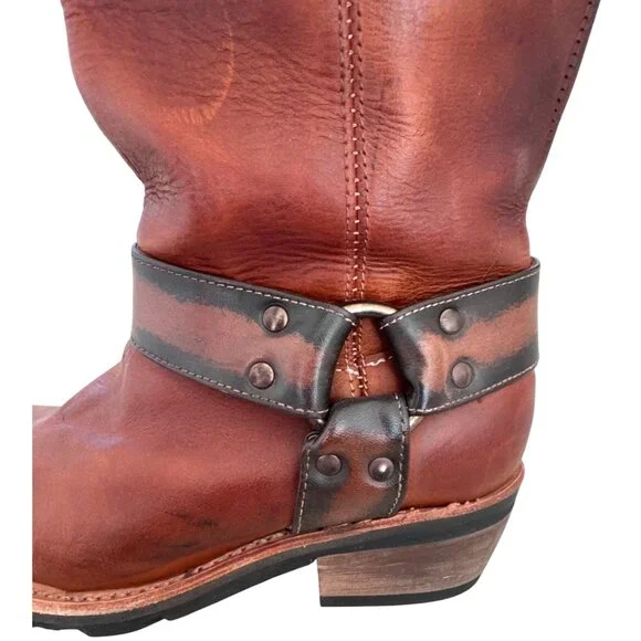 Freebird Women's Wagner Brown Leather Harness Boots Size 6 - Picture 6 of 8
